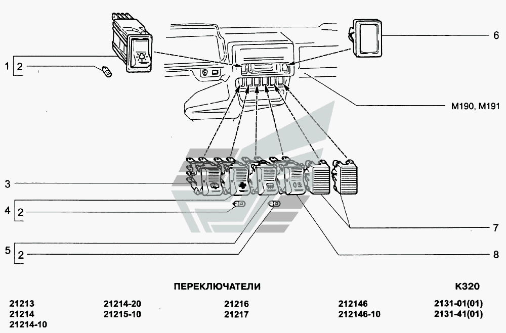 Схема предохранителей нива 21 214