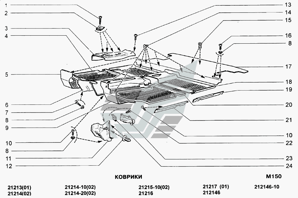 Схема кузова нива 21213