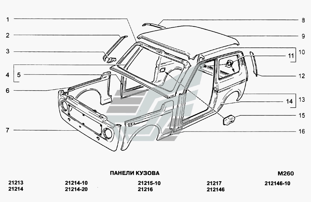 Схема автомобиля нива 21213