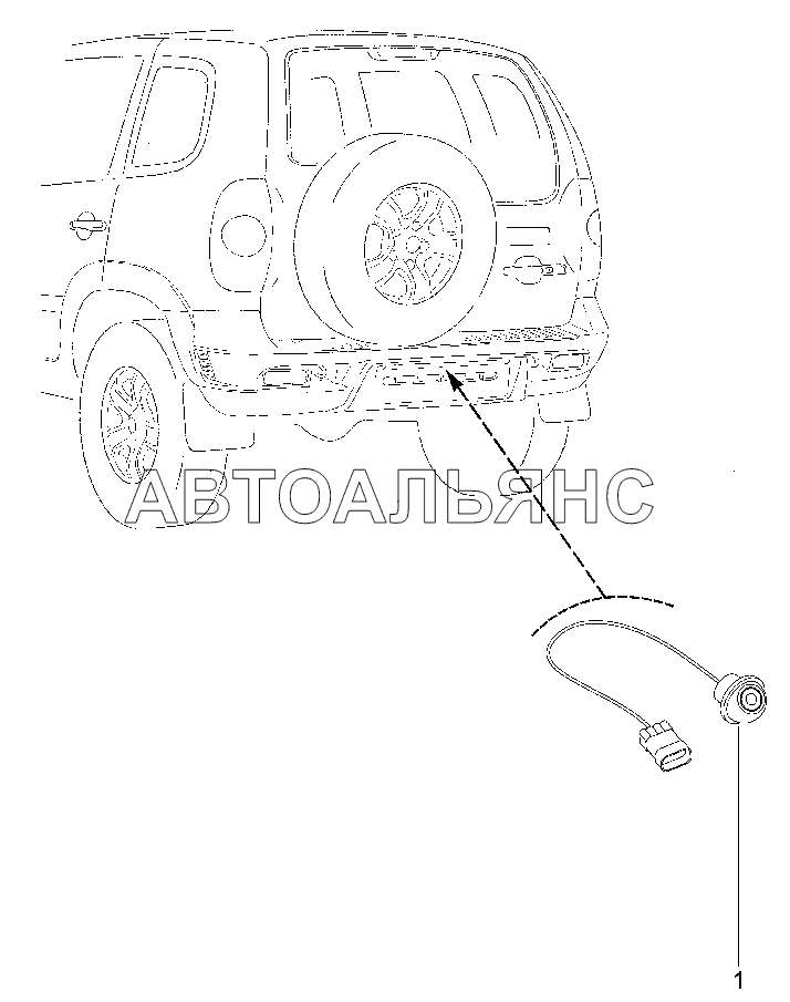 861110. Камера заднего вида Chevrolet Niva (Чертеж № 263: список деталей,  стоимость запчастей). Каталог 2022г.