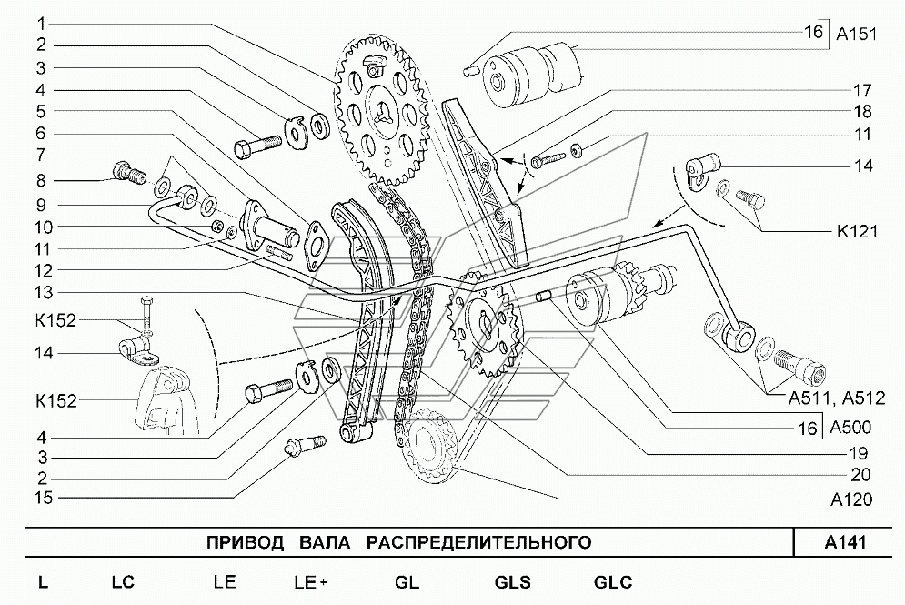 Схема цепи грм нива про болт звезды распредвала Chevrolet Niva, 1,7 л, 2009 года поломка DRIVE2