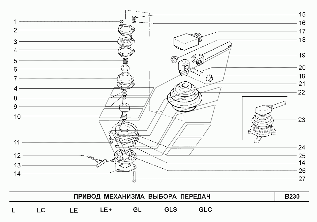 Объемы трансмиссии нивы