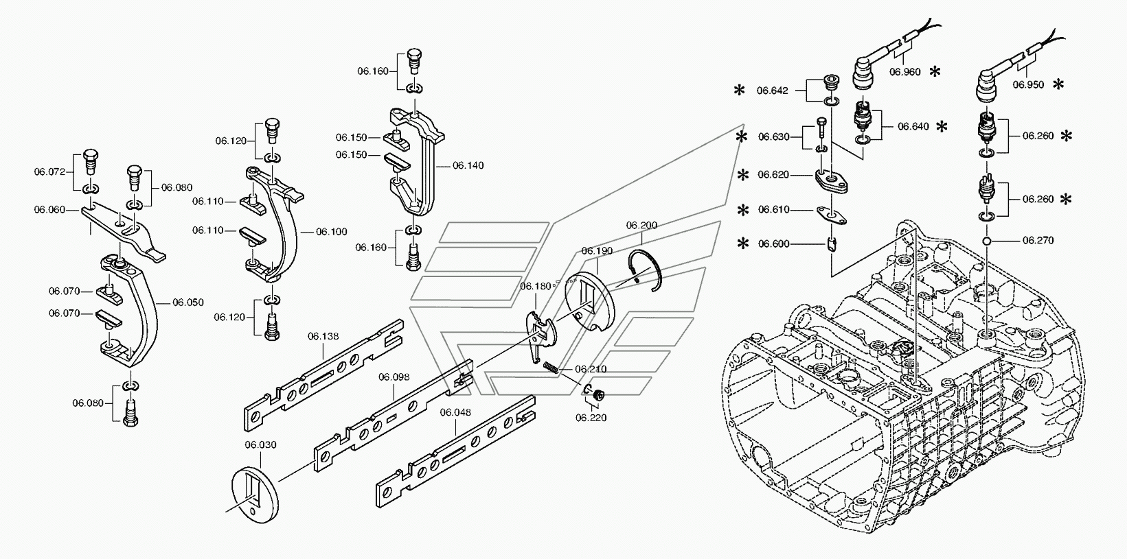 Сборка отдельных деталей / Руководство по ремонту коробок передач ZF 16 S151 / Т