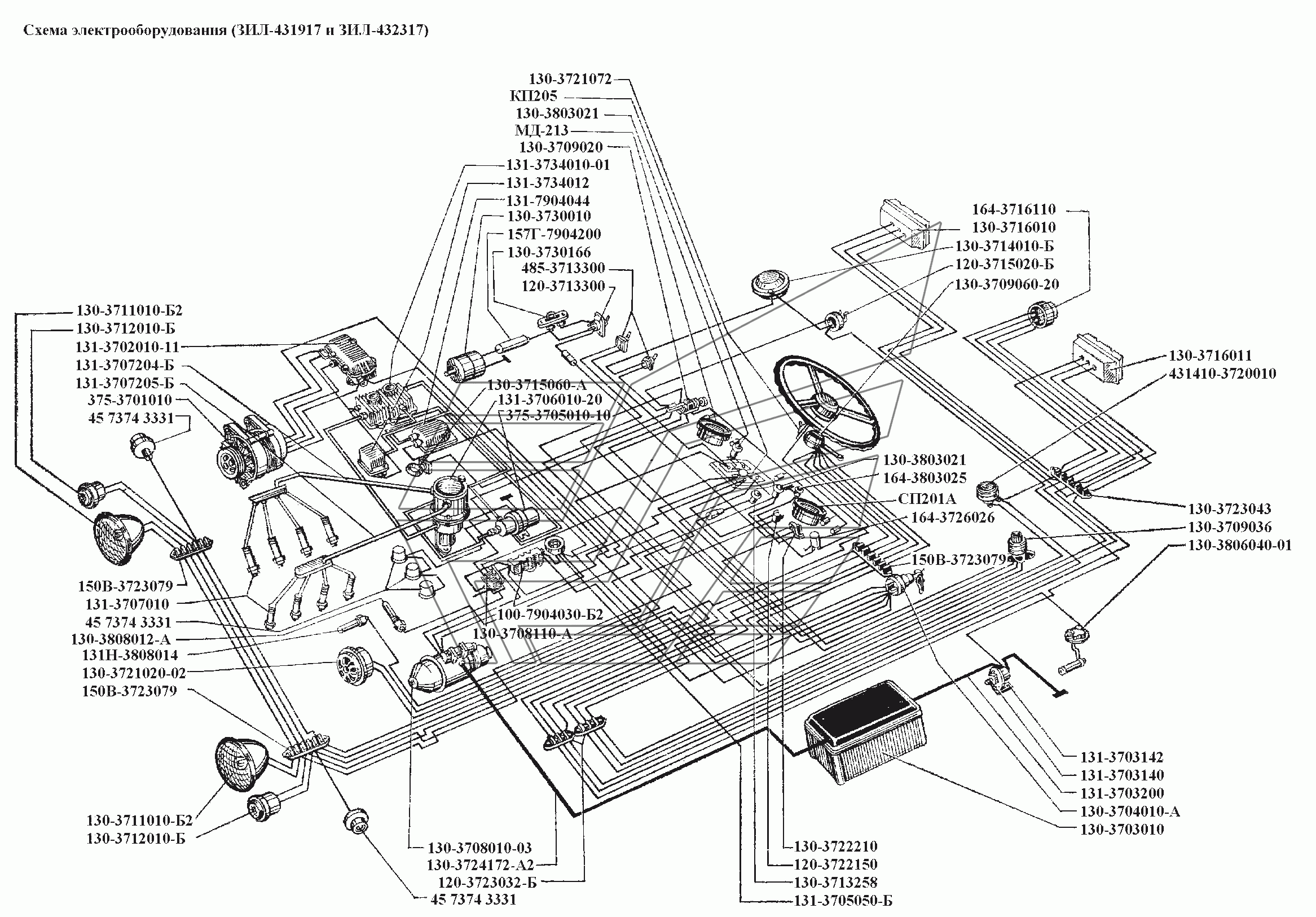 Электрооборудование зил 5301 схема