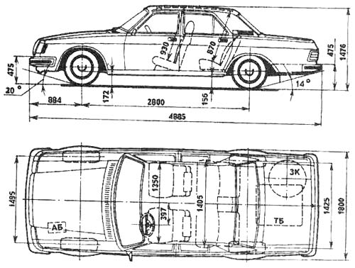 Газ 31029 габариты