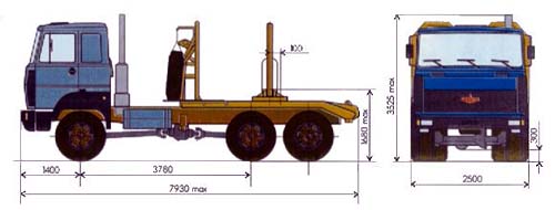 Чертеж МАЗ-64255 Чертеж МАЗ-64255