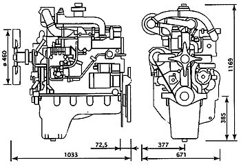 Чертеж Двигатель Д-245