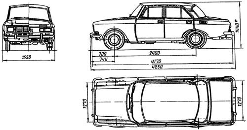 Чертеж АЗЛК 2140 Чертеж АЗЛК 2140