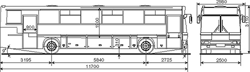 Чертеж Автобуса НефАЗ-5299