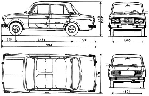 Чертеж ВАЗ-2103