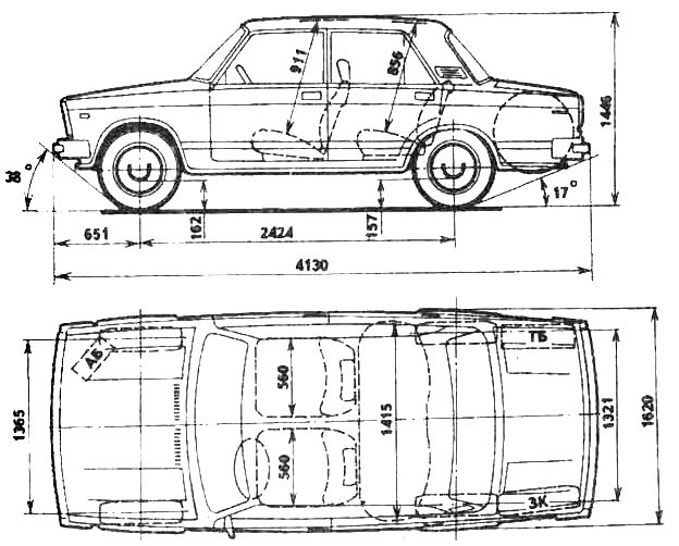 Чертеж ВАЗ-2105