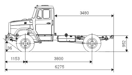 Автомобиль ЗИЛ-494560 Чертеж Автомобиль ЗИЛ-494560 Чертеж