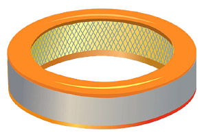 круглый фильтрующий элемент воздушного фильтра (рис.1)	 	круглый фильтрующий элемент воздушного фильтра с предочистителем (рис.2)