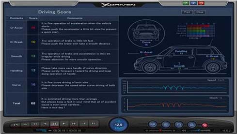 Отчет автомобильного видеорегистратора Driven-X Profi-1000