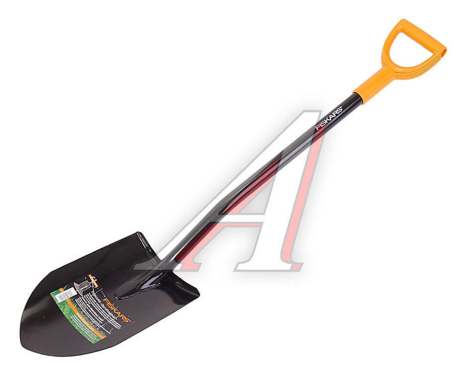 Лопата штыковая с металлическим черенком и ручкой FISKARS