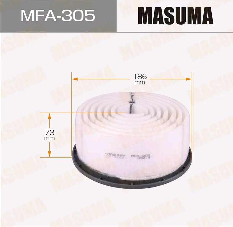 Фильтр воздушный TOYOTA Lite Ace MASUMA, 17801-13050, фото 1 Изображение 1, MFA-305 Фильтр воздушный TOYOTA Lite Ace MASUMA