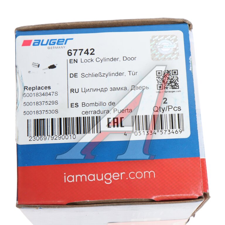 Личинка RENAULT RVI замков двери комплект AUGER, 5001834848, фото 5 Изображение 5, 67742 Личинка RENAULT RVI замков двери комплект AUGER