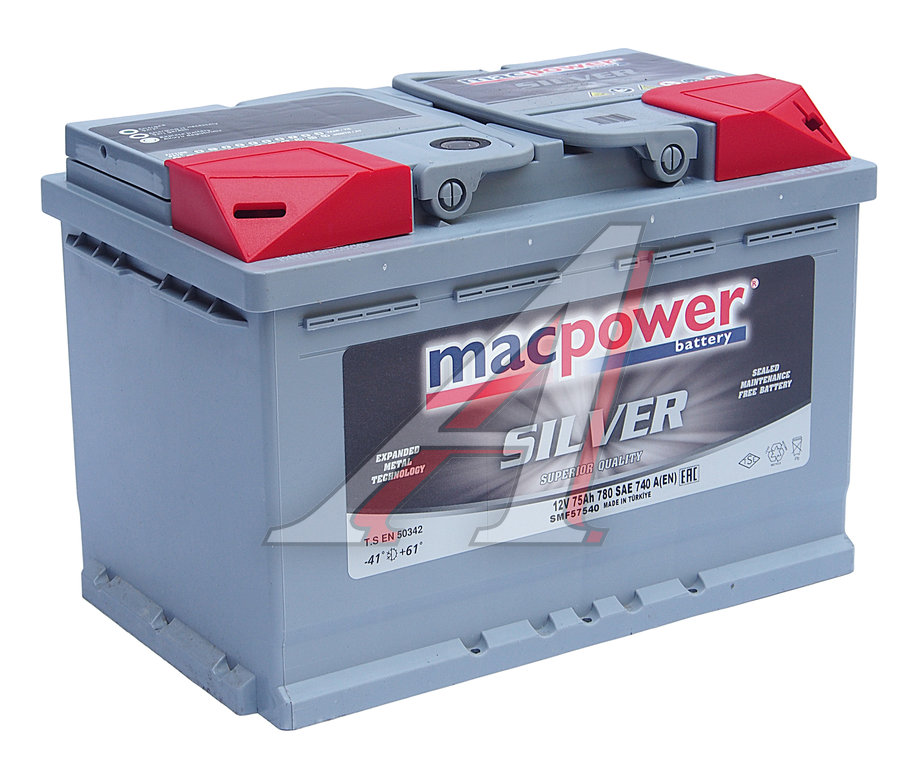 Аккумулятор MACPOWER 75Ач обратная полярность