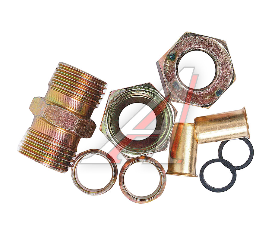 Ремкомплект трубки тормозной пластиковой d=10х1.0 (2гайки, 2штуцера ...