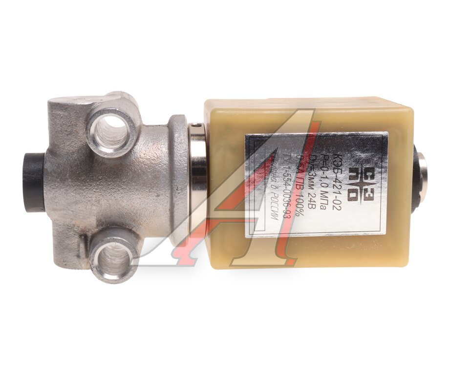 Клапан электромагнитный МАЗ 24V КЭБ 421-02 в сборе (штоковый разъем) СЭПО, КЭБ 421-02, фото 4 Изображение 4, КЭБ-421-02 Клапан электромагнитный МАЗ 24V КЭБ 421-02 в сборе (штоковый разъем) СЭПО