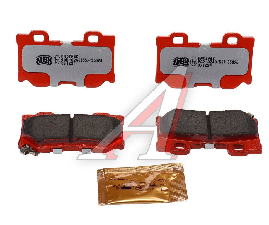 Колодки тормозные INFINITI FX35 (08-) задние (4шт.) NIBK, D4060-JL00K, фото 1 Изображение 1, PN0396S Колодки тормозные INFINITI FX35 (08-) задние (4шт.) NIBK