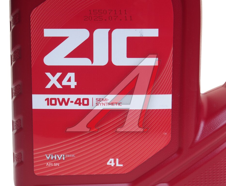 Масло моторное ZIC X4 10W40 п/синт. API SN 4л, ZIC 10W40, фото 2 Изображение 2, 162766 Масло моторное ZIC X4 10W40 п/синт. API SN 4л