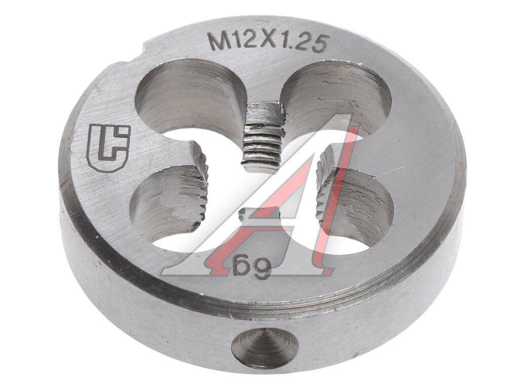 Плашка М12x1.25мм d=38мм в пластиковом футляре СИБРТЕХ, , фото 1 Изображение 1, 77030 Плашка М12x1.25мм d=38мм в пластиковом футляре СИБРТЕХ