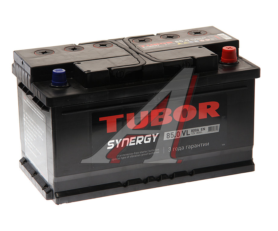 Аккумулятор TUBOR Synergy 85Ач обратная полярность, низкий