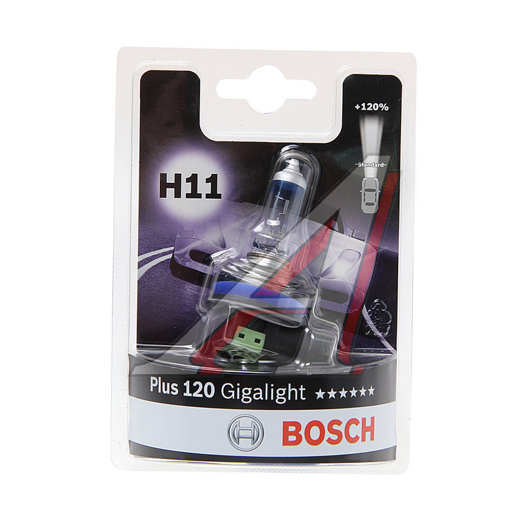 Лампа 12V H11 55W PGJ19-2 +120% блистер (1шт.) Gigalight BOSCH