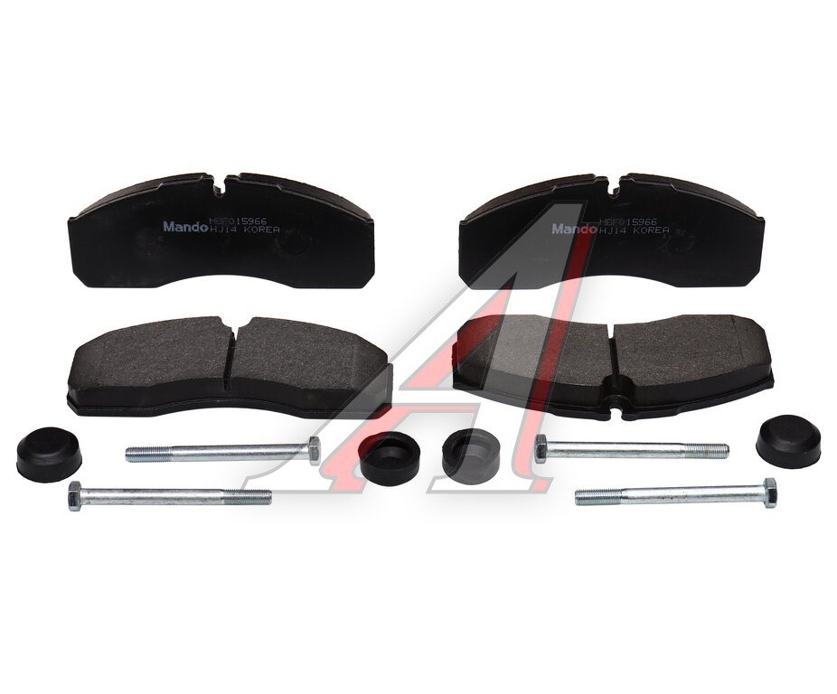 Колодки тормозные NISSAN Cabstar (06-) передние (с датчиком) (4шт.) MANDO, GDB1610, 42536101, фото 2 Изображение 2, MBF015966 Колодки тормозные NISSAN Cabstar (06-) передние (с датчиком) (4шт.) MANDO