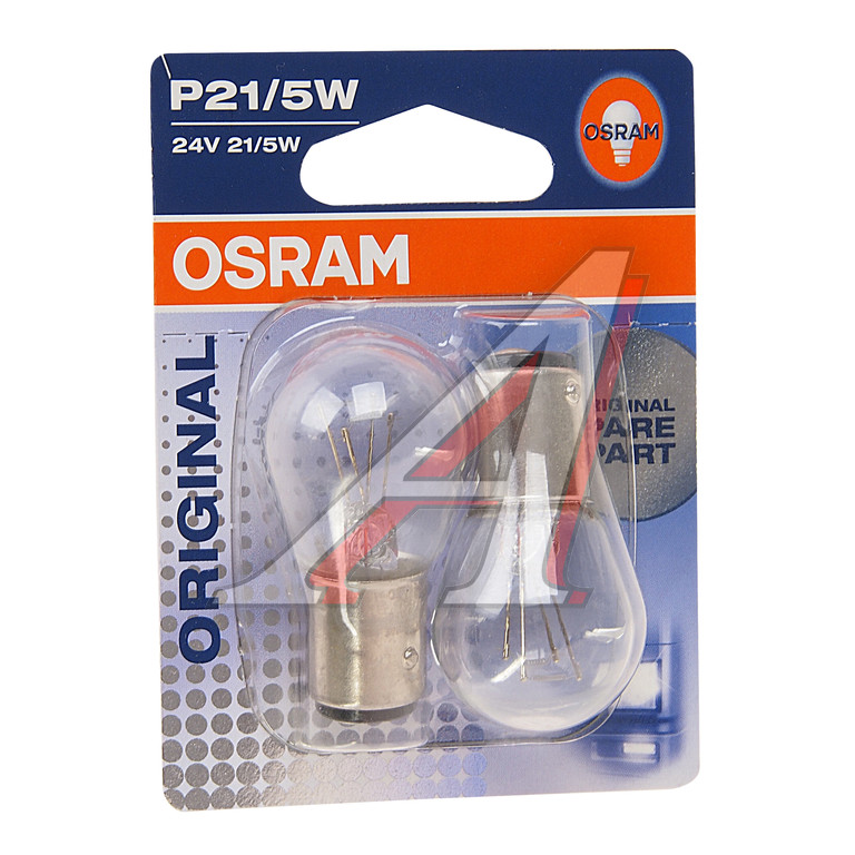 Лампа 24V P21/5W BAY15d двухконтактная блистер (2шт.) OSRAM - 7537-02B ...