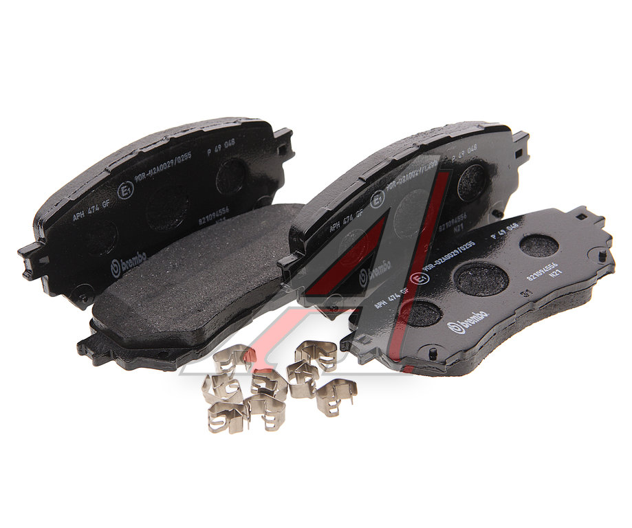 Колодки тормозные MAZDA 6 (12-) передние (4шт.) BREMBO, GDB3580, G4YA-33-28ZA, фото 2 Изображение 2, P49048 Колодки тормозные MAZDA 6 (12-) передние (4шт.) BREMBO