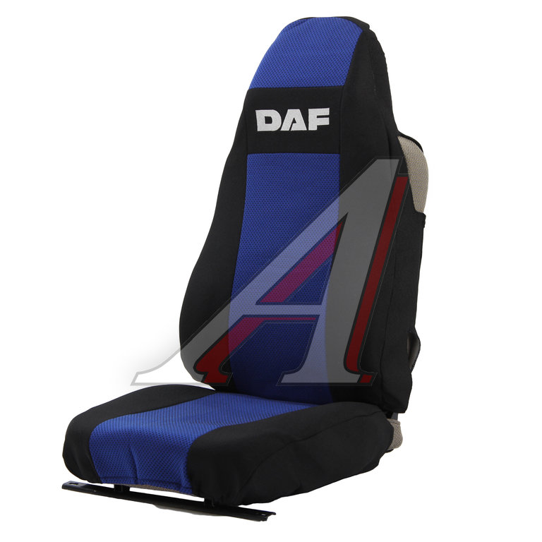 Авточехлы DAF XF 95 жаккард черно-синие комплект АВТОРЕАЛ