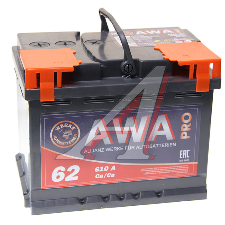 Аккумулятор AWA PRO 62Ач обратная полярность