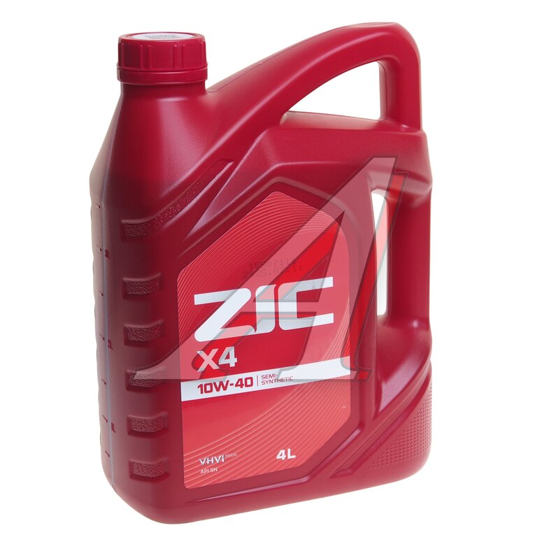 Масло моторное ZIC X4 10W40 п/синт. API SN 4л, ZIC 10W40, фото 1 Изображение 1, 162766 Масло моторное ZIC X4 10W40 п/синт. API SN 4л