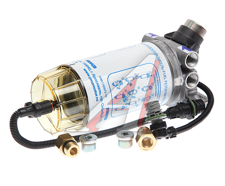 Фильтр топливный ЯМЗ-534 грубой очистки с подогревом и датчиком воды .