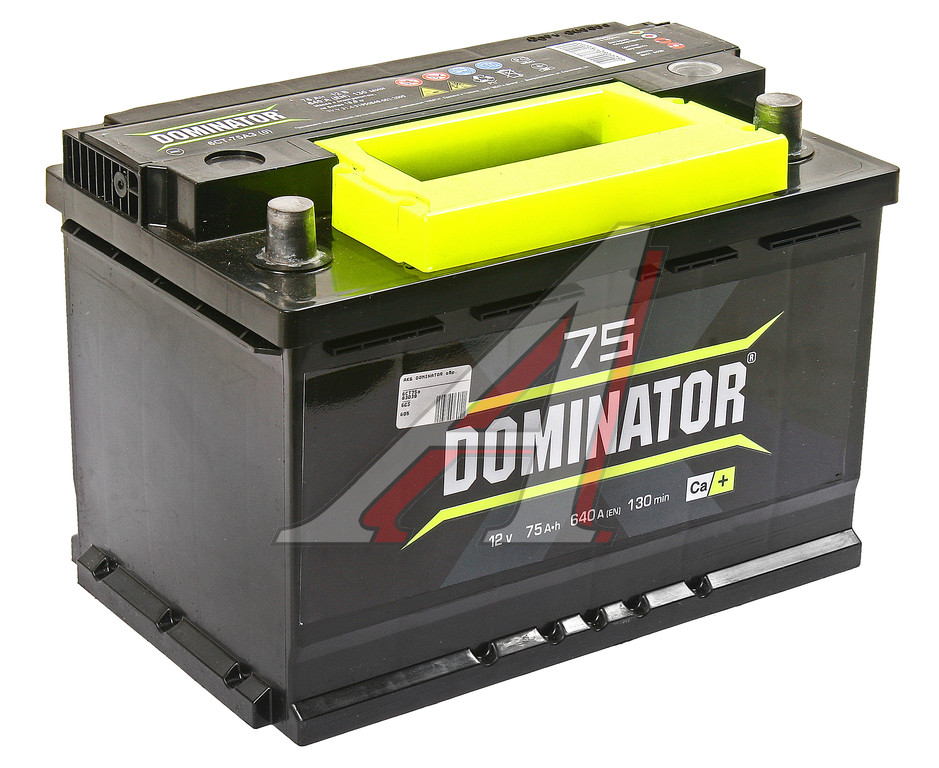 Аккумулятор DOMINATOR 75Ач обратная полярность