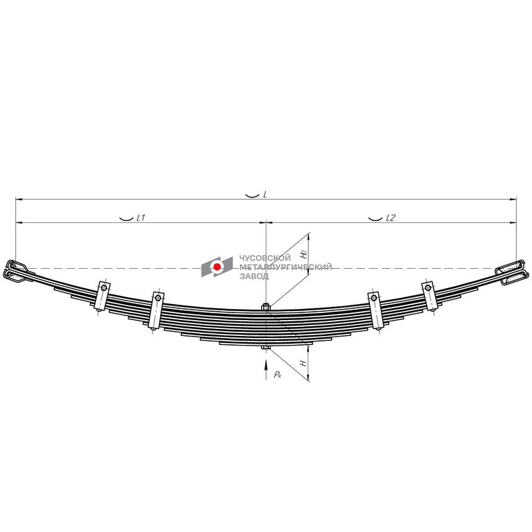 Передняя рессора газ 3307 схема