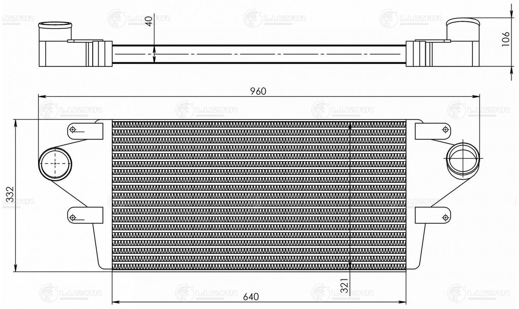 Охладитель ГАЗ-33081, 3309 дв.Д-245.7Е2, 9Е2 наддувочного воздуха ...
