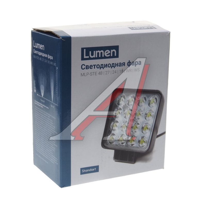 Фара рабочего света 125x107x39мм 27Вт (9 светодиодов) IP67 Slim Flood ...