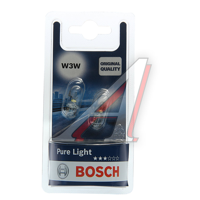 Лампа 12V W3W W2.1х9.5d блистер (2шт.) Pure Light BOSCH