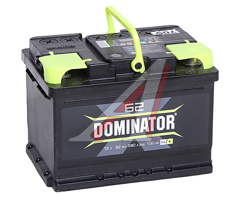 Аккумулятор DOMINATOR 62Ач обратная полярность, низкий