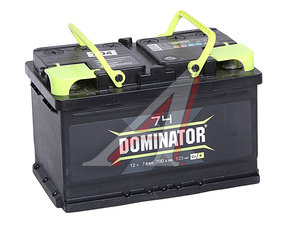 Аккумулятор DOMINATOR 74Ач обратная полярность, низкий