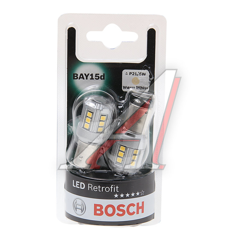 Лампа светодиодная 12V P215W BAY15d 4000K блистер (2шт.) Retrofit BOSCH