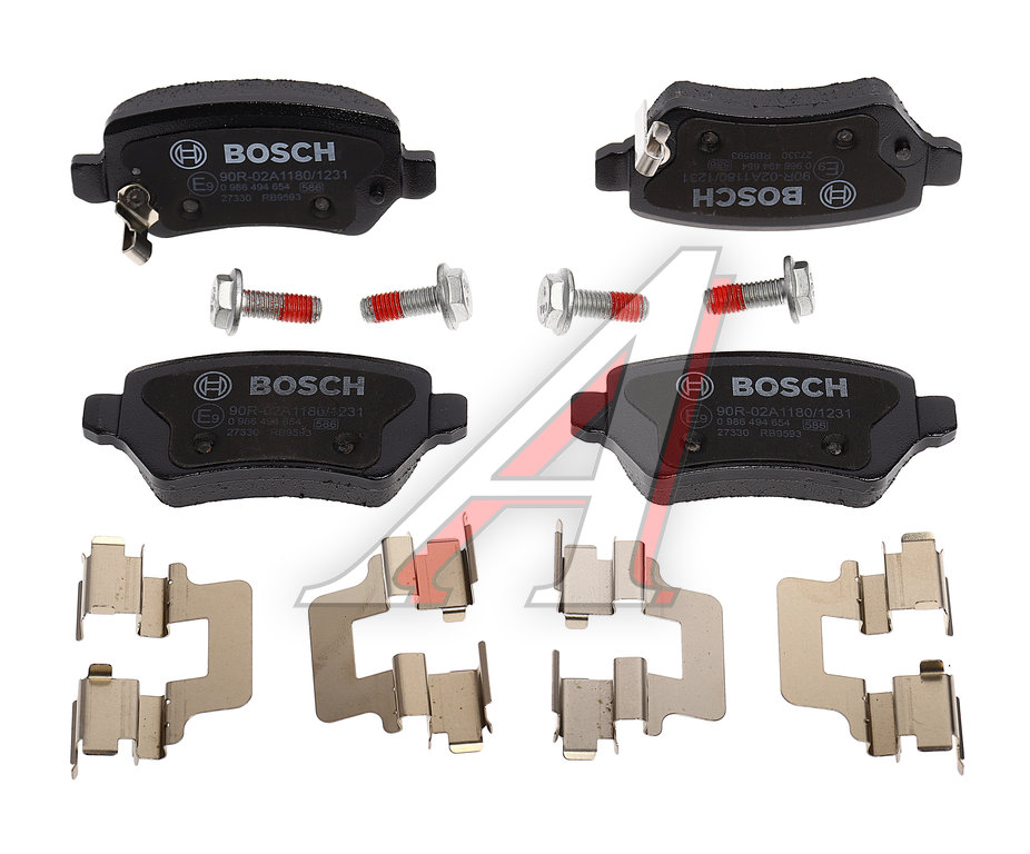 Колодки тормозные OPEL Astra G, H, Zafira A задние (4шт.) BOSCH