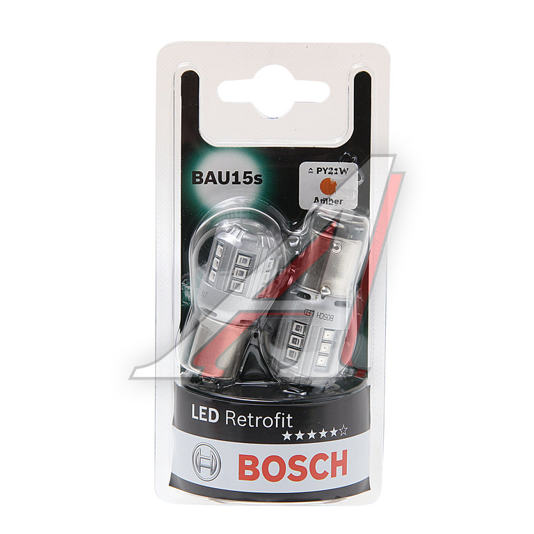 Лампа светодиодная 12V PY21W BAU15s блистер (2шт.) Retrofit BOSCH