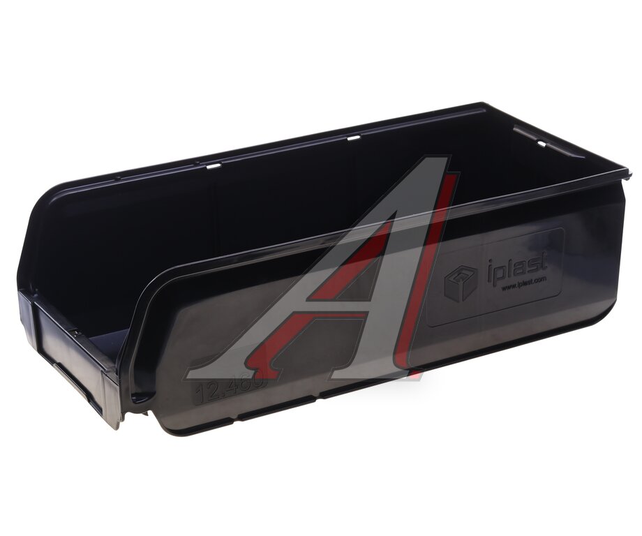 Лоток складской 500х225х150мм черный IPLAST, 12.460.99 R(LS 5215), фото 1 Изображение 1, IP-762058 Лоток складской 500х225х150мм черный IPLAST