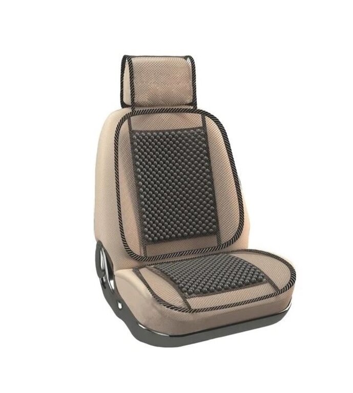 Накидка на сиденье массажная деревянная черная NOVA BRIGHT, , фото 1 Изображение 1, 48155 Накидка на сиденье массажная деревянная черная NOVA BRIGHT