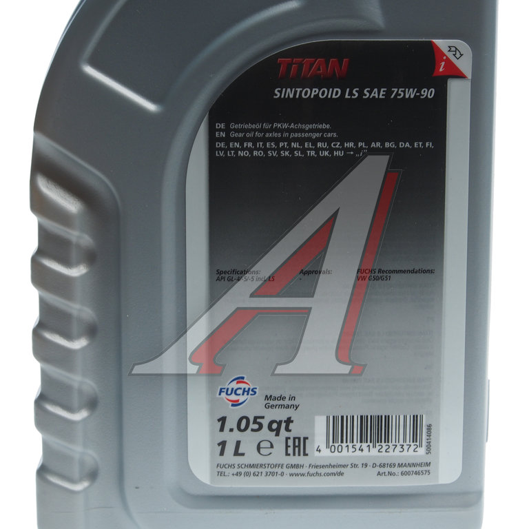Масло трансмиссионное SINTOPOID GL-5 LS 75W90 1л FUCHS - 600746575 ...