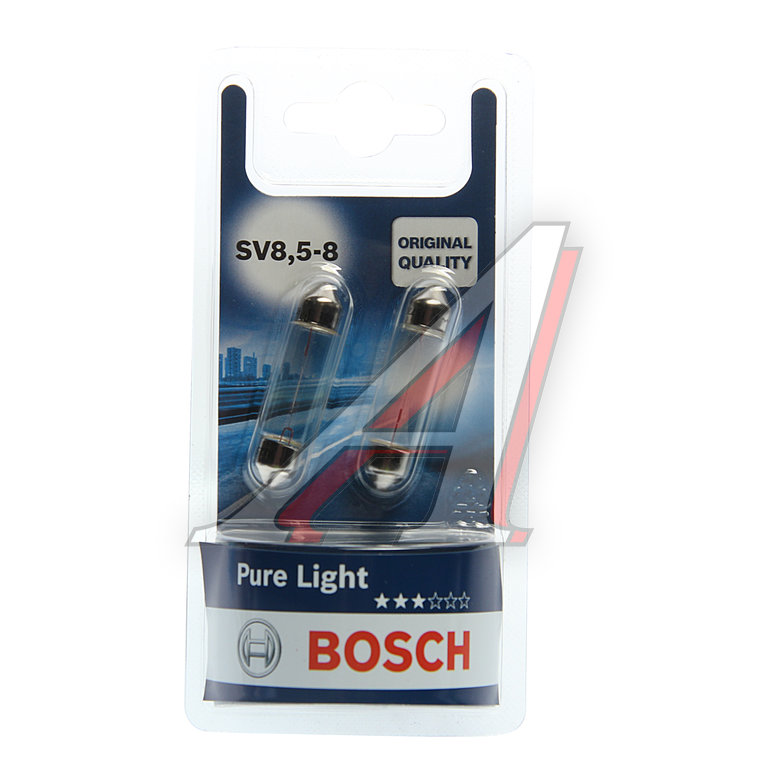 Лампа 12V C10W SV8.5-8 блистер (2шт.) Pure Light BOSCH